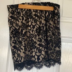 Haute hippie lace mini skirt size small